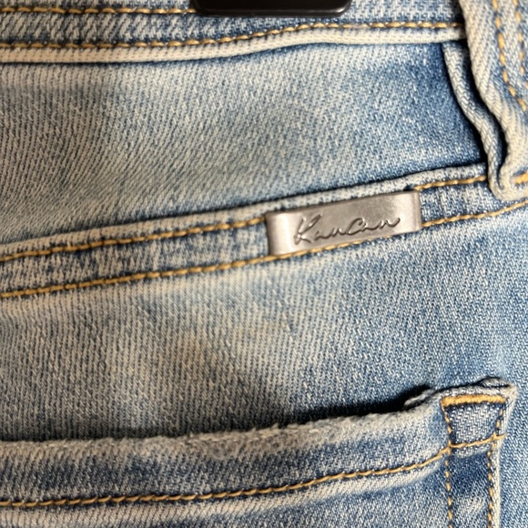 Kancan Aspen High Rise Ankle Skinny Jeans Size 9/28 Blue Raw Hem - Picture 8 of 9